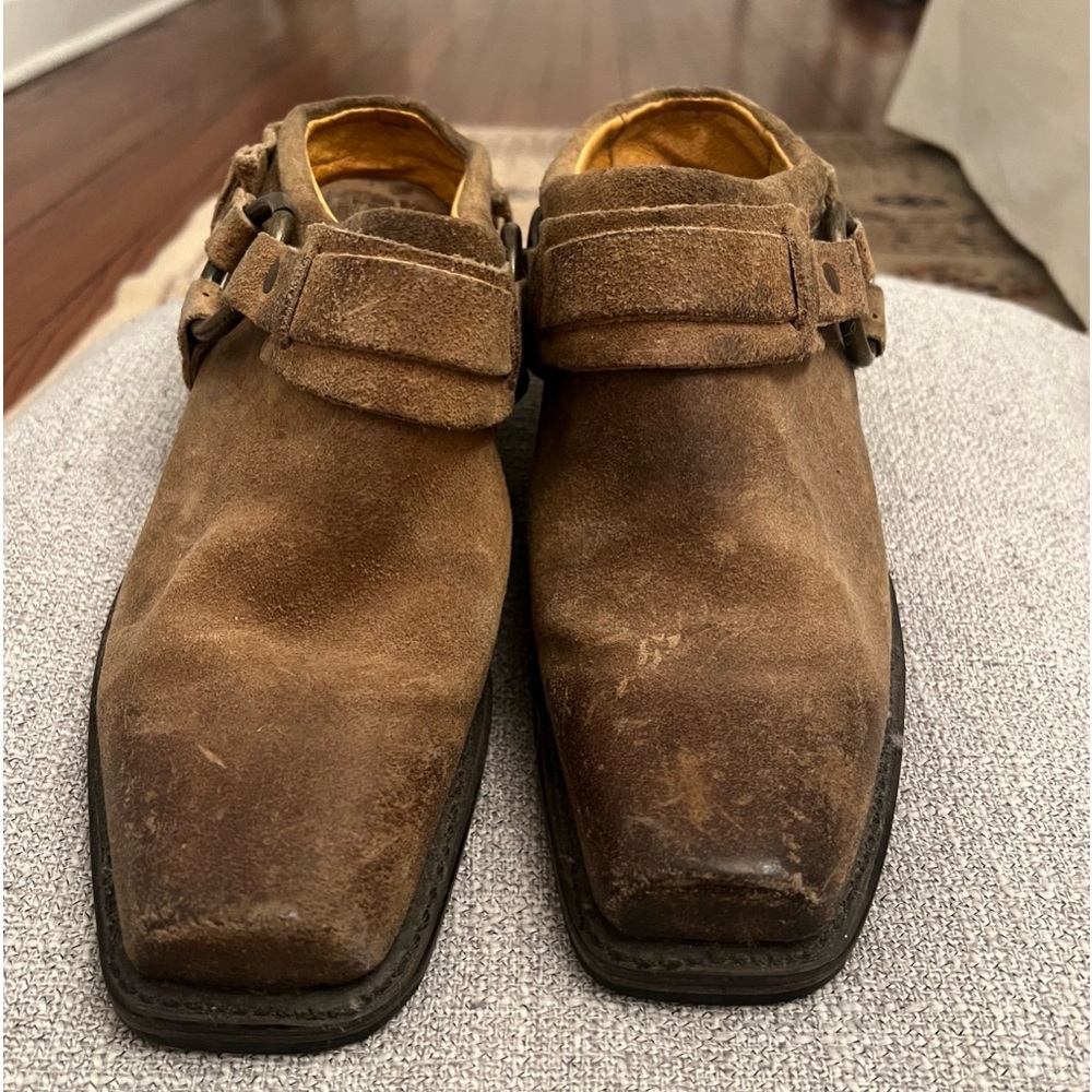 Frye Belted Harness clog/mule. Size 8.